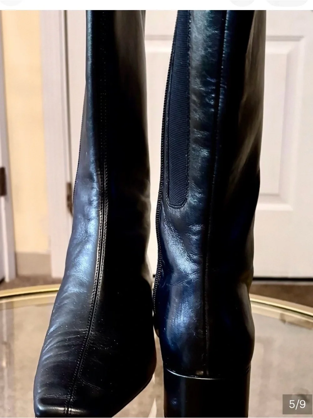 J. Crew Black Leather Mid-Calf Booties new without tag.